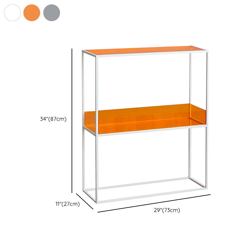 10" Wide Contemporary Shelf Bookcase Acrylic Open Back Bookcase Clearhalo 'Bookcases' 'furn' 'furn_bookcases' 'Furniture' 'Office Furniture' 6130948