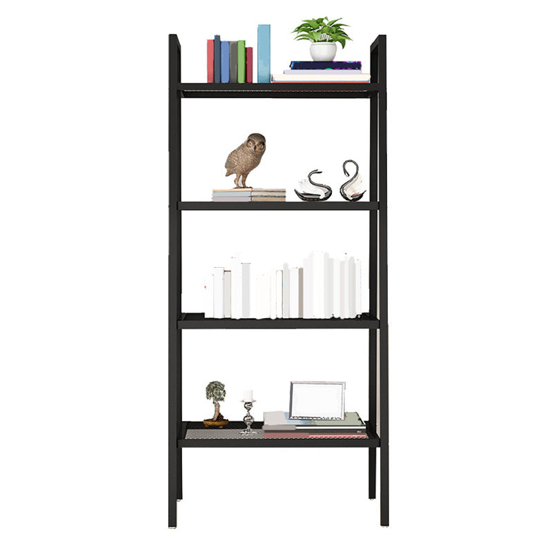 Contemporary Metal Bookshelf Ladder Shelf Bookcase for Study Room