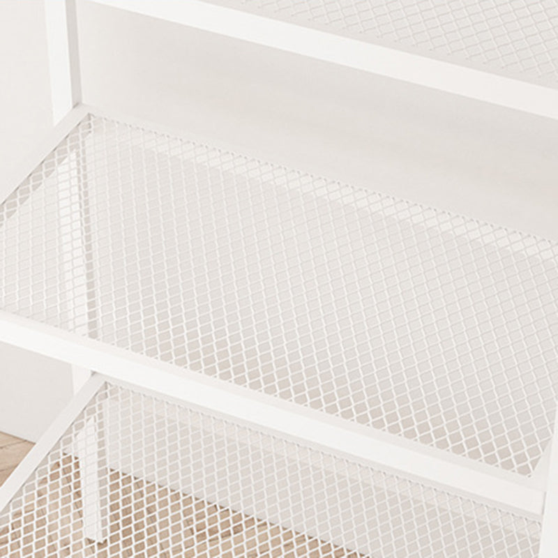 Contemporary Metal Bookshelf Ladder Shelf Bookcase for Study Room