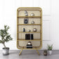 11" Wide Glam Shelf Bookcase Closed Back Metal Shelves Included Bookshelf