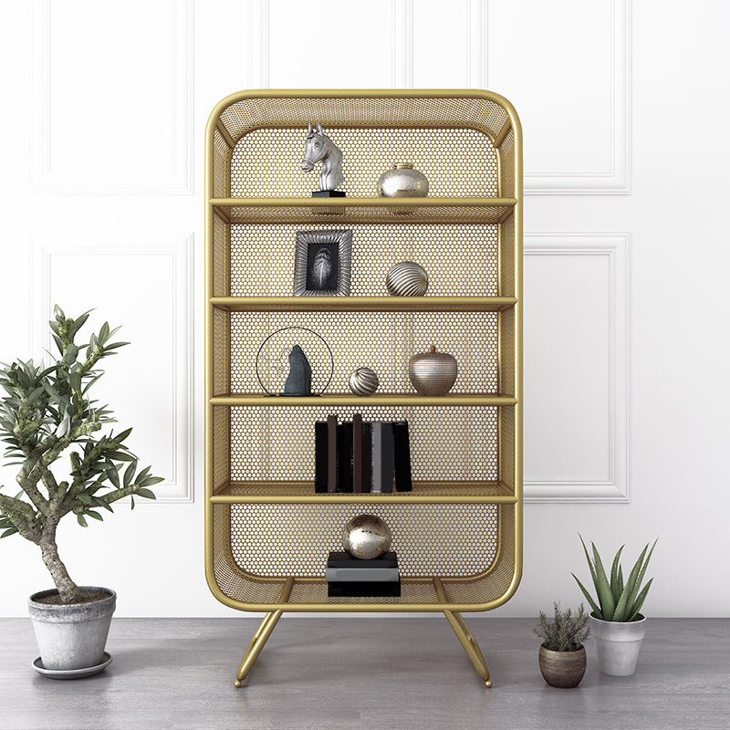 11" Wide Glam Shelf Bookcase Closed Back Metal Shelves Included Bookshelf