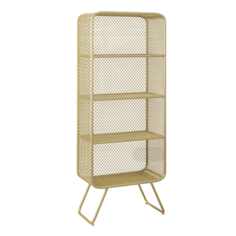 11" Wide Glam Shelf Bookcase Closed Back Metal Shelves Included Bookshelf