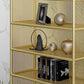 11" Wide Glam Shelf Bookcase Closed Back Metal Shelves Included Bookshelf