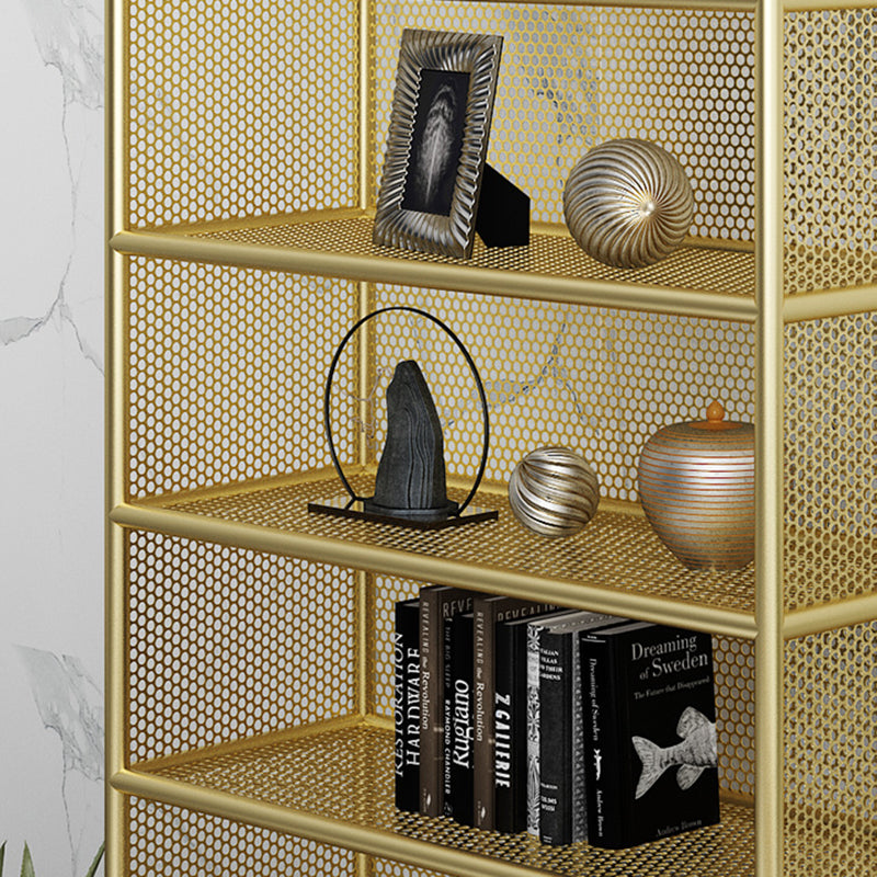 11" Wide Glam Shelf Bookcase Closed Back Metal Shelves Included Bookshelf