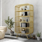 11" Wide Glam Shelf Bookcase Closed Back Metal Shelves Included Bookshelf