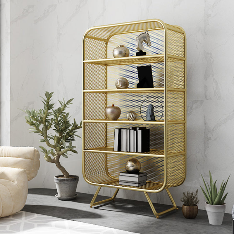 11" Wide Glam Shelf Bookcase Closed Back Metal Shelves Included Bookshelf