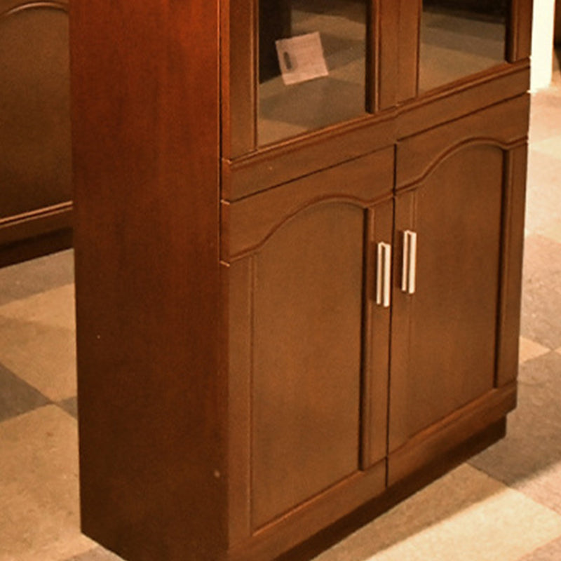 Contemporary Bookshelf Brown Engineered Wood Vertical Shelf Bookcase