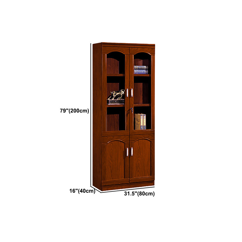 Contemporary Bookshelf Brown Engineered Wood Vertical Shelf Bookcase
