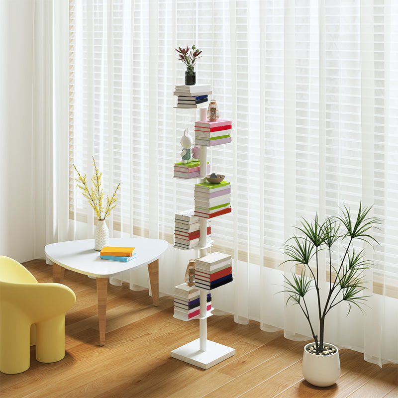 White/Black Bookcase Contemporary Style Bookshelf for Home and Office Clearhalo 'Bookcases' 'furn' 'furn_bookcases' 'Furniture' 'Office Furniture' 6131090