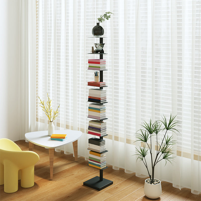 White/Black Bookcase Contemporary Style Bookshelf for Home and Office Clearhalo 'Bookcases' 'furn' 'furn_bookcases' 'Furniture' 'Office Furniture' 6131093