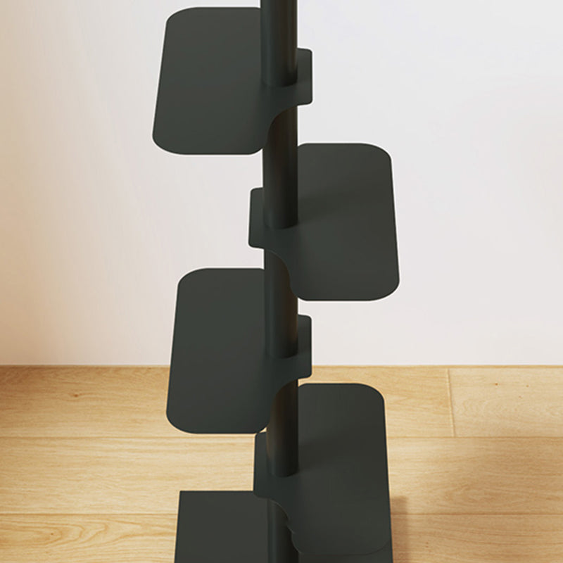 Estantería blanca/negra estantería de estilo contemporáneo para el hogar y la oficina