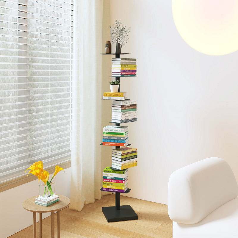 White/Black Bookcase Contemporary Style Bookshelf for Home and Office Clearhalo 'Bookcases' 'furn' 'furn_bookcases' 'Furniture' 'Office Furniture' 6131099