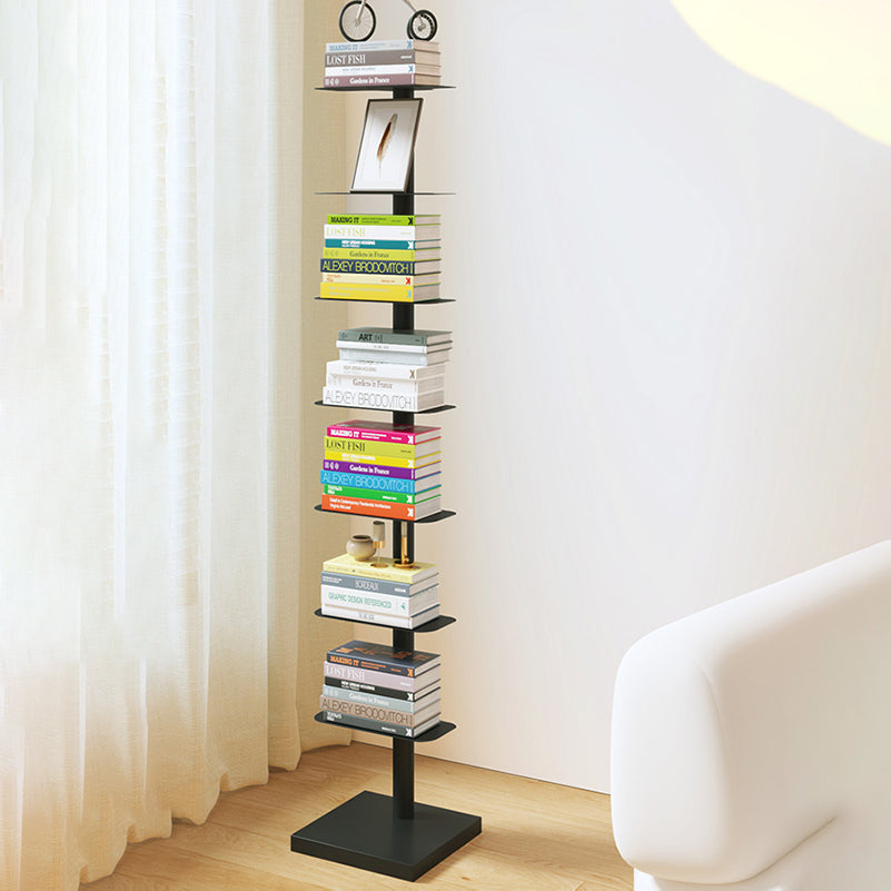 White/Black Bookcase Contemporary Style Bookshelf for Home and Office Clearhalo 'Bookcases' 'furn' 'furn_bookcases' 'Furniture' 'Office Furniture' 6131101