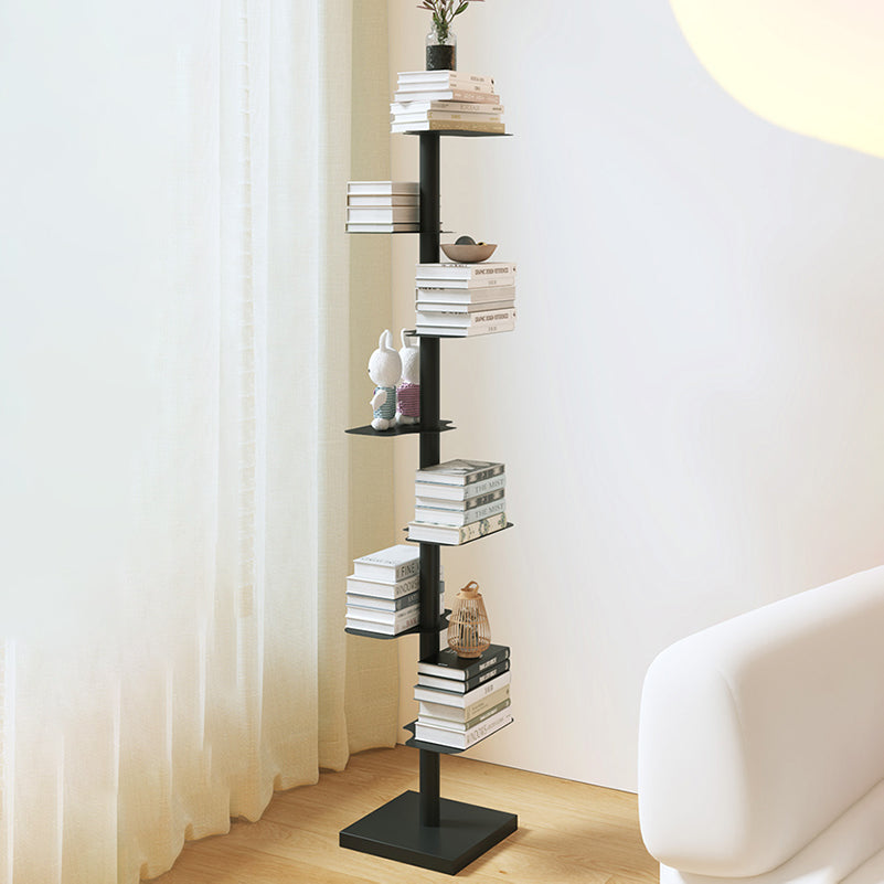 White/Black Bookcase Contemporary Style Bookshelf for Home and Office Clearhalo 'Bookcases' 'furn' 'furn_bookcases' 'Furniture' 'Office Furniture' 6131103