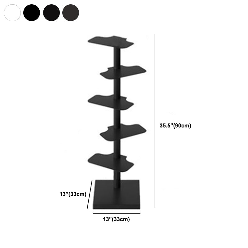 Estantería blanca/negra estantería de estilo contemporáneo para el hogar y la oficina