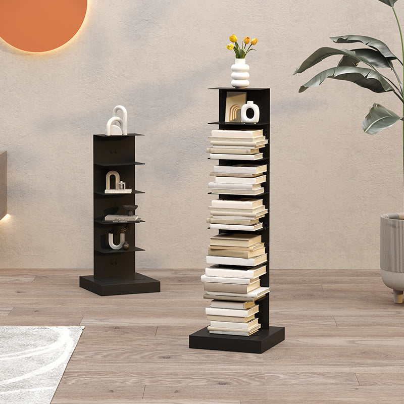 Contemporary Metal Bookshelf Black Geometric Shelf Bookcase for Study Room Clearhalo 'Bookcases' 'furn' 'furn_bookcases' 'Furniture' 'Office Furniture' 6131122