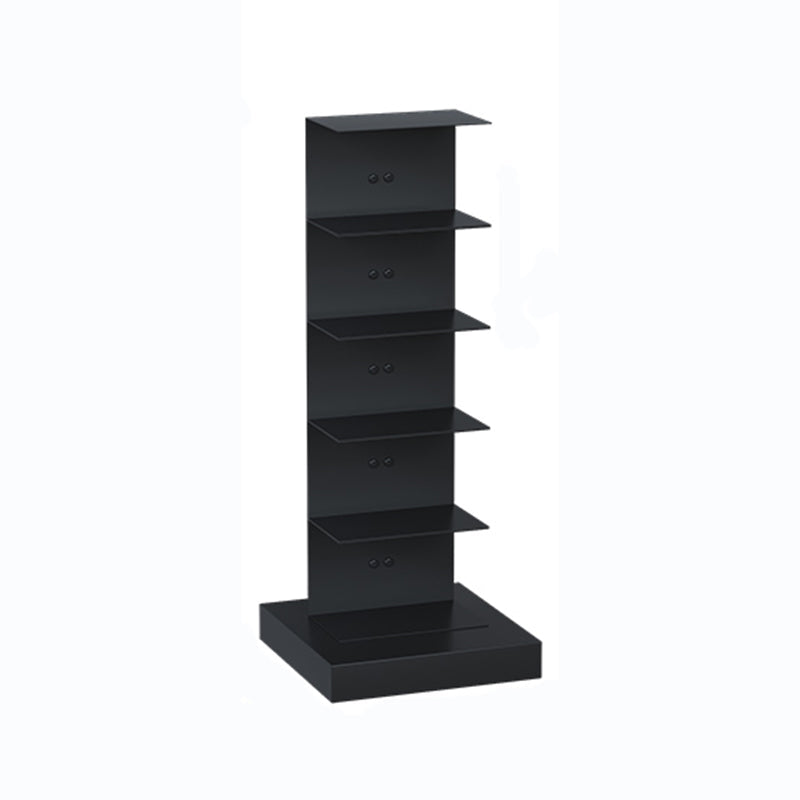 Contemporary Metal Bookshelf Black Geometric Shelf Bookcase for Study Room 14"L x 14"W x 35"H Clearhalo 'Bookcases' 'furn' 'furn_bookcases' 'Furniture' 'Office Furniture' 6131123