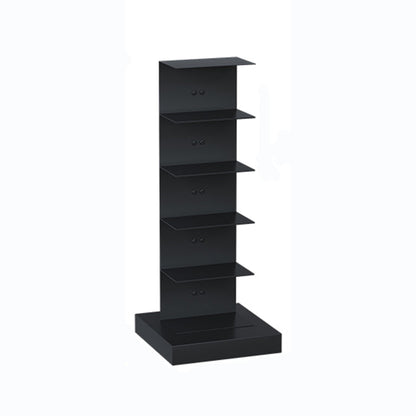 Contemporary Metal Bookshelf Black Geometric Shelf Bookcase for Study Room 14"L x 14"W x 35"H Clearhalo 'Bookcases' 'furn' 'furn_bookcases' 'Furniture' 'Office Furniture' 6131123