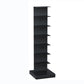 Contemporary Metal Bookshelf Black Geometric Shelf Bookcase for Study Room 14"L x 14"W x 46"H Clearhalo 'Bookcases' 'furn' 'furn_bookcases' 'Furniture' 'Office Furniture' 6131126