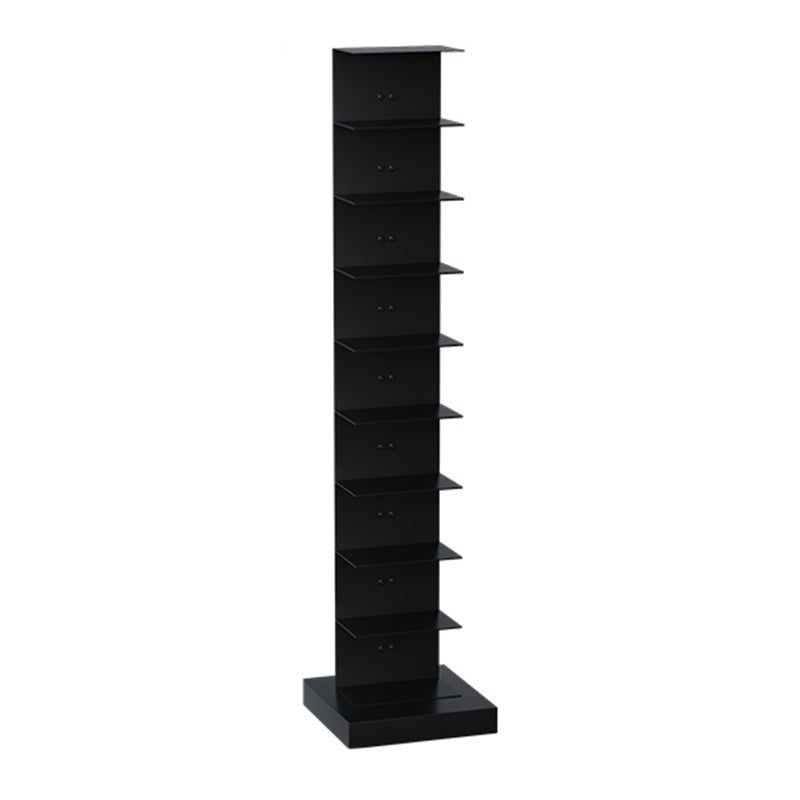 Contemporary Metal Bookshelf Black Geometric Shelf Bookcase for Study Room 14"L x 14"W x 58"H Clearhalo 'Bookcases' 'furn' 'furn_bookcases' 'Furniture' 'Office Furniture' 6131130