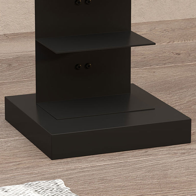 Contemporary Metal Bookshelf Black Geometric Shelf Bookcase for Study Room Clearhalo 'Bookcases' 'furn' 'furn_bookcases' 'Furniture' 'Office Furniture' 6131132