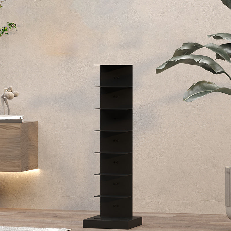 Contemporary Metal Bookshelf Black Geometric Shelf Bookcase for Study Room Clearhalo 'Bookcases' 'furn' 'furn_bookcases' 'Furniture' 'Office Furniture' 6131134