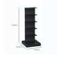Contemporary Metal Bookshelf Black Geometric Shelf Bookcase for Study Room Clearhalo 'Bookcases' 'furn' 'furn_bookcases' 'Furniture' 'Office Furniture' 6131136