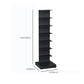 Contemporary Metal Bookshelf Black Geometric Shelf Bookcase for Study Room Clearhalo 'Bookcases' 'furn' 'furn_bookcases' 'Furniture' 'Office Furniture' 6131138