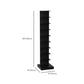 Contemporary Metal Bookshelf Black Geometric Shelf Bookcase for Study Room Clearhalo 'Bookcases' 'furn' 'furn_bookcases' 'Furniture' 'Office Furniture' 6131140