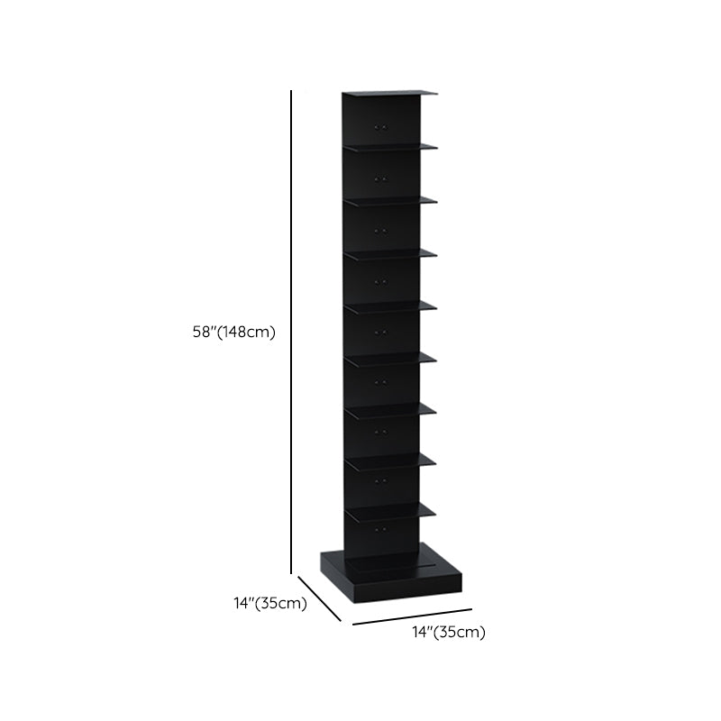 Contemporary Metal Bookshelf Black Geometric Shelf Bookcase for Study Room Clearhalo 'Bookcases' 'furn' 'furn_bookcases' 'Furniture' 'Office Furniture' 6131140