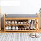 12.99" Wide Modern Entryway Cushioned Bench Bamboo Bench with Arms 39.4"L x 13"W x 19.7"H Storage Not Included Clearhalo 'Benches' 'Chairs & Seating' 'furn' 'furn_benches' 'Furniture' 'Living Room Furniture' 6131159