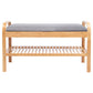 12.99" Wide Modern Entryway Cushioned Bench Bamboo Bench with Arms Clearhalo 'Benches' 'Chairs & Seating' 'furn' 'furn_benches' 'Furniture' 'Living Room Furniture' 6131162