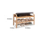 12.99" Wide Modern Entryway Cushioned Bench Bamboo Bench with Arms Clearhalo 'Benches' 'Chairs & Seating' 'furn' 'furn_benches' 'Furniture' 'Living Room Furniture' 6131177