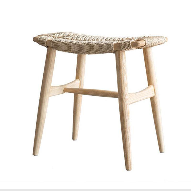 Tropical Entryway Bedroom Bench Solid Wood Seating Bench with Legs 18.1"L x 10.6"W x 17.1"H Natural Clearhalo 'Benches' 'Chairs & Seating' 'furn' 'furn_benches' 'Furniture' 'Living Room Furniture' 6131181