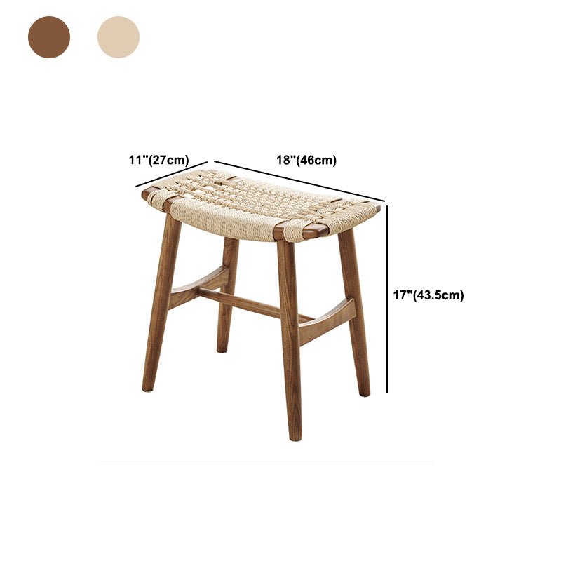 Tropical Entryway Bedroom Bench Solid Wood Seating Bench with Legs Clearhalo 'Benches' 'Chairs & Seating' 'furn' 'furn_benches' 'Furniture' 'Living Room Furniture' 6131203