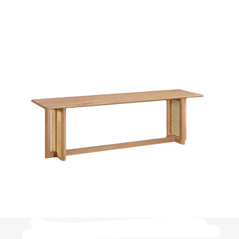 Solid Wood Rustic Dining Bench, 29.5"H Bench with Trestle Base Natural Clearhalo 'Benches' 'Chairs & Seating' 'furn' 'furn_benches' 'Furniture' 'Living Room Furniture' 6131222