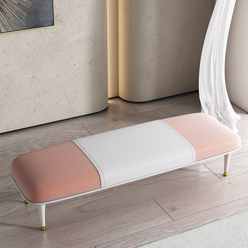 Modern Upholstered Bench, 17"H Bedroom Seating Bench with Solid Wood Legs Clearhalo 'Benches' 'Chairs & Seating' 'furn' 'furn_benches' 'Furniture' 'Living Room Furniture' 6131261