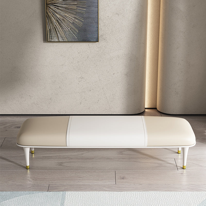 Modern Upholstered Bench, 17"H Bedroom Seating Bench with Solid Wood Legs Clearhalo 'Benches' 'Chairs & Seating' 'furn' 'furn_benches' 'Furniture' 'Living Room Furniture' 6131262