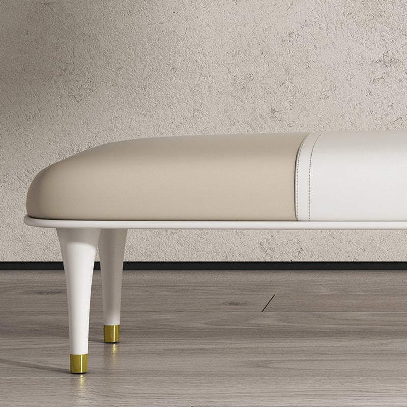 Modern Upholstered Bench, 17"H Bedroom Seating Bench with Solid Wood Legs Clearhalo 'Benches' 'Chairs & Seating' 'furn' 'furn_benches' 'Furniture' 'Living Room Furniture' 6131266