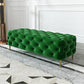Glam Tufted Bedroom Bench, Foam Filled Bench with Metal Legs Clearhalo 'Benches' 'Chairs & Seating' 'furn' 'furn_benches' 'Furniture' 'Living Room Furniture' 6131282