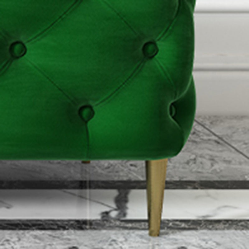 Glam Tufted Bedroom Bench, Foam Filled Bench with Metal Legs Clearhalo 'Benches' 'Chairs & Seating' 'furn' 'furn_benches' 'Furniture' 'Living Room Furniture' 6131291