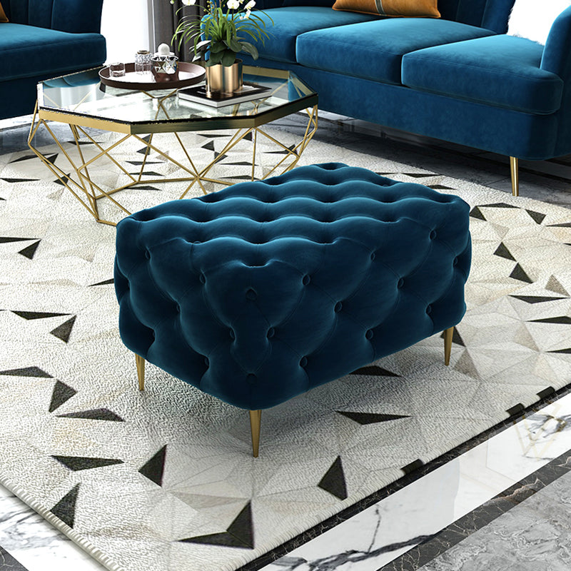 Glam Tufted Bedroom Bench, Foam Filled Bench with Metal Legs Clearhalo 'Benches' 'Chairs & Seating' 'furn' 'furn_benches' 'Furniture' 'Living Room Furniture' 6131294