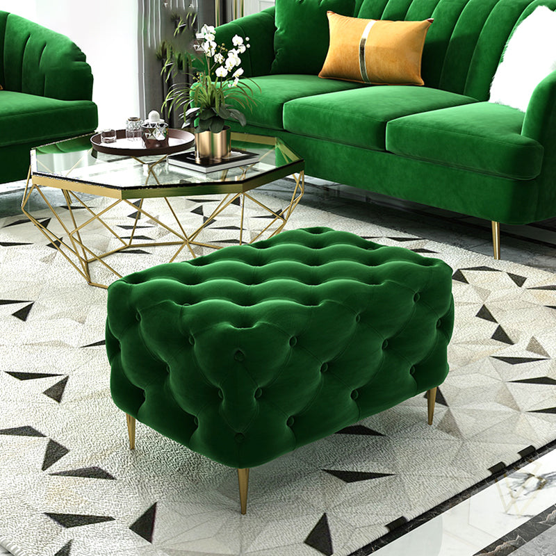 Glam Tufted Bedroom Bench, Foam Filled Bench with Metal Legs Clearhalo 'Benches' 'Chairs & Seating' 'furn' 'furn_benches' 'Furniture' 'Living Room Furniture' 6131295