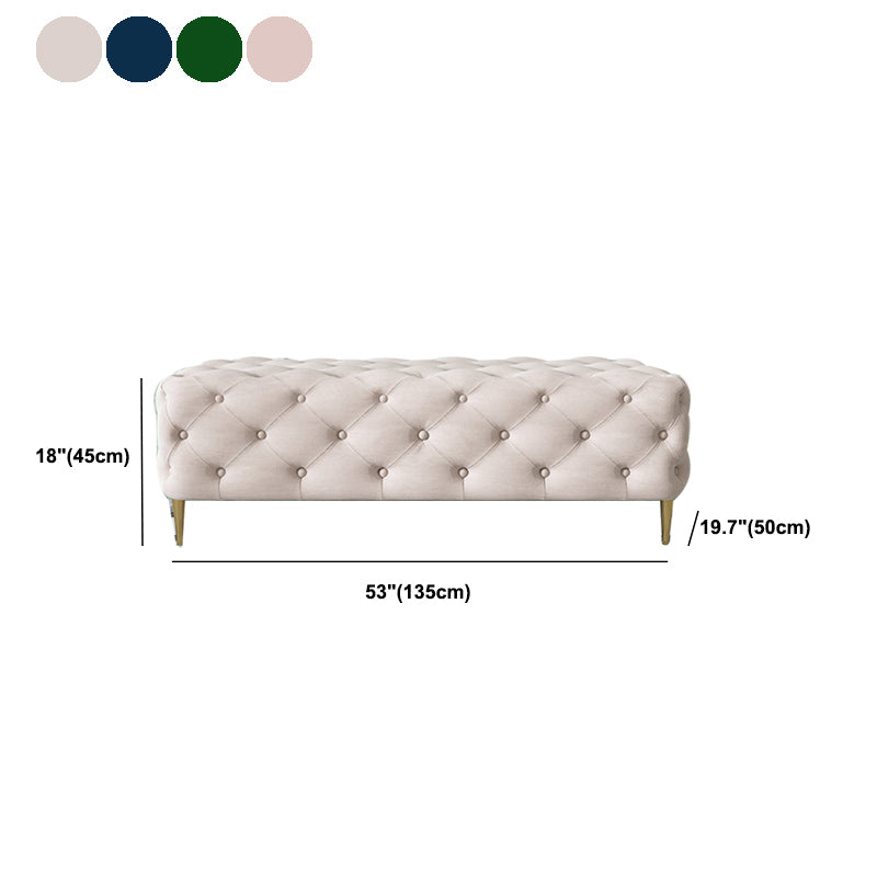 Glam Tufted Bedroom Bench, Foam Filled Bench with Metal Legs Clearhalo 'Benches' 'Chairs & Seating' 'furn' 'furn_benches' 'Furniture' 'Living Room Furniture' 6131297