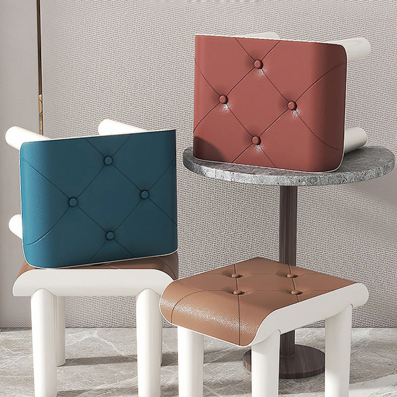 Faux Leather Pouf Whole Colored Modern Tufted Rectangle Stain Resistant Ottoman Clearhalo 'furn' 'furn_ottomans_poufs' 'Furniture' 'Living Room Furniture' 'Ottomans & Poufs' 'ottomans_poufs' 6131383
