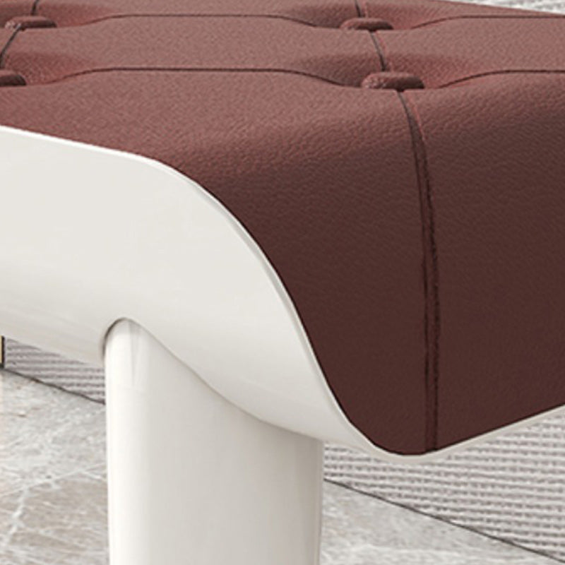 Faux Leather Pouf Whole Colored Modern Tufted Rectangle Stain Resistant Ottoman Clearhalo 'furn' 'furn_ottomans_poufs' 'Furniture' 'Living Room Furniture' 'Ottomans & Poufs' 'ottomans_poufs' 6131394