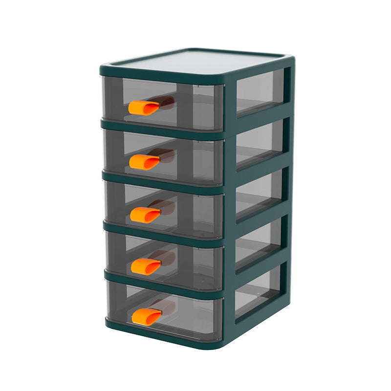 Contemporary Cabinet Plastic with Drawers Vertical File Cabinet for Home Office Green 5 Clearhalo 'Filing Cabinets' 'filling_cabinets' 'furn' 'furn_filling_cabinets' 'Furniture' 'Office Furniture' 6131415