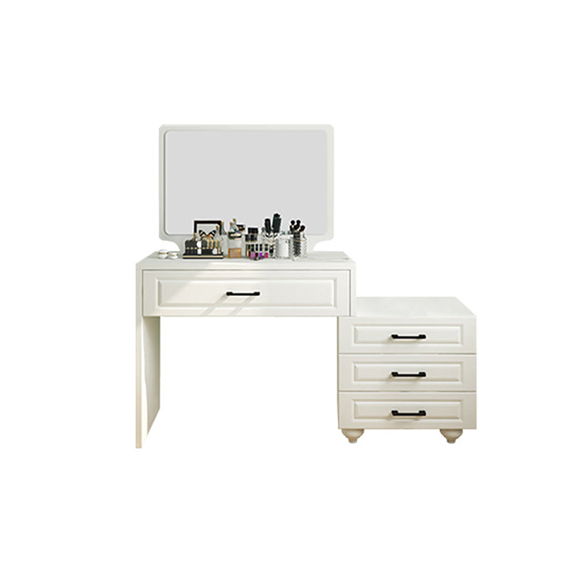 Wit Mirrored ijdelheid slaapkamer make-up ijdelheid 3-delige tafel set