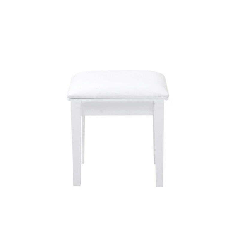 Capovolgimento a specchio singolo vanity scrivania doppia cassettiera dritta piedi in bianco in bianco