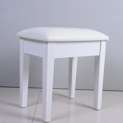 Capovolgimento a specchio singolo vanity scrivania doppia cassettiera dritta piedi in bianco in bianco